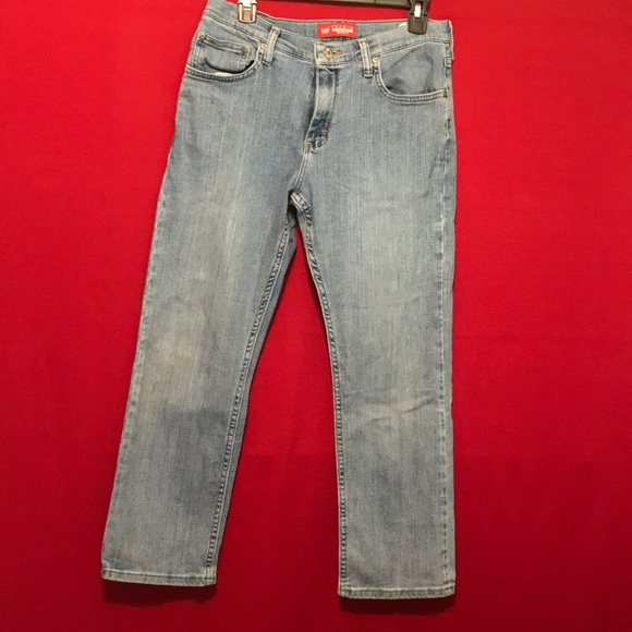 Lee Straight Leg Washed Blue Jeans - Picture 8 of 9